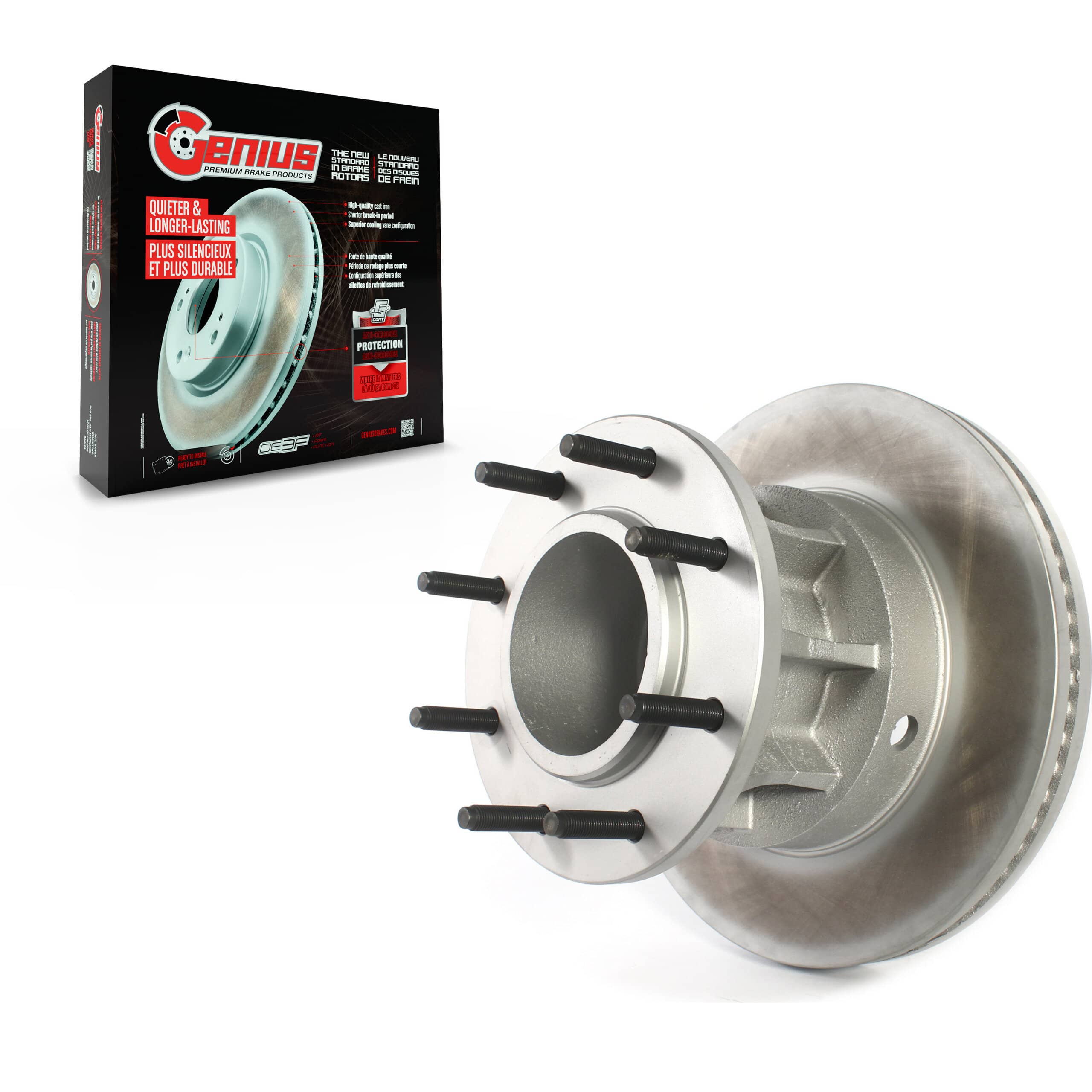 Genius - GCR-681785 - Front Disc Brake Rotor and Hub Assembly