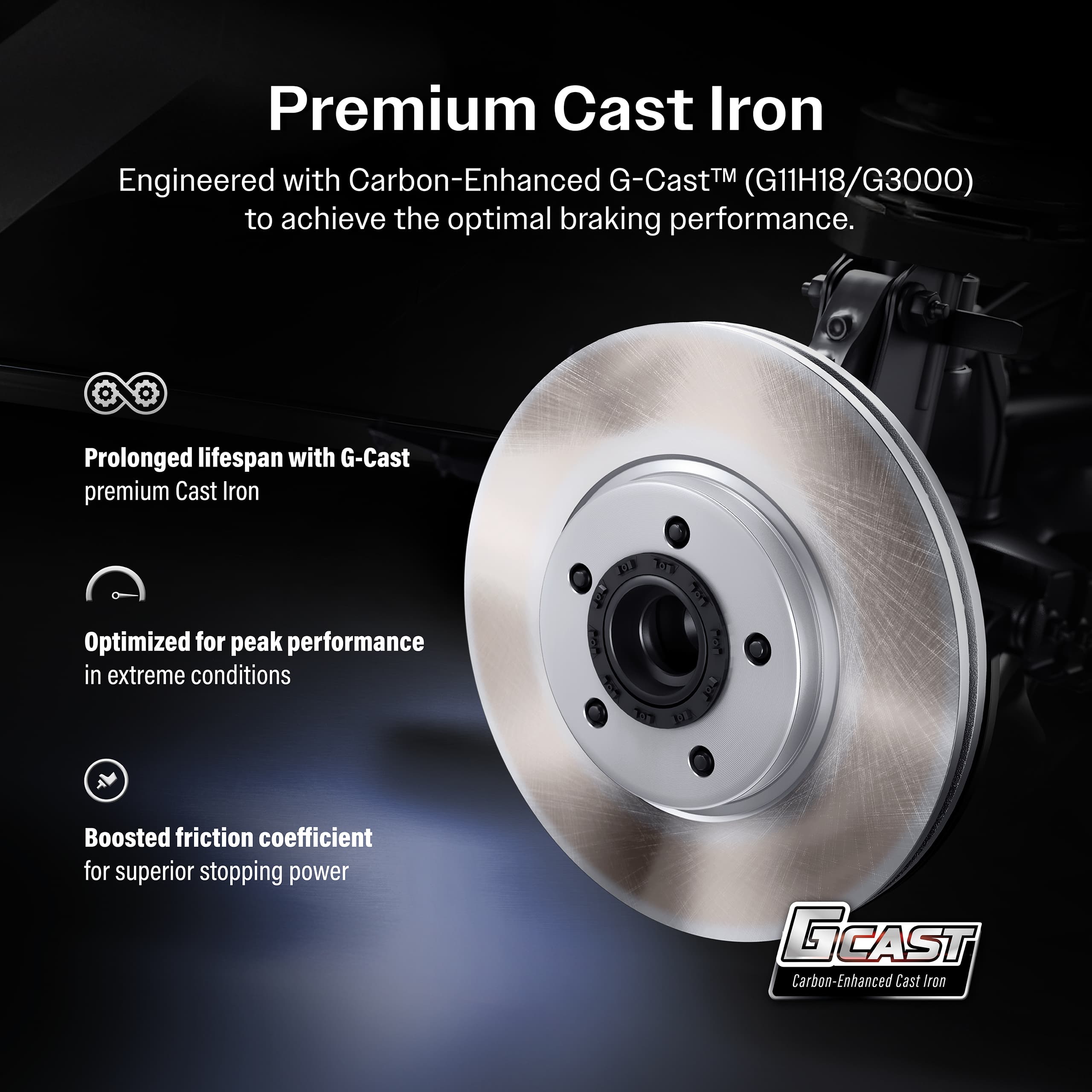 Genius - GCR-580769 - Rear Disc Brake Rotor image 8