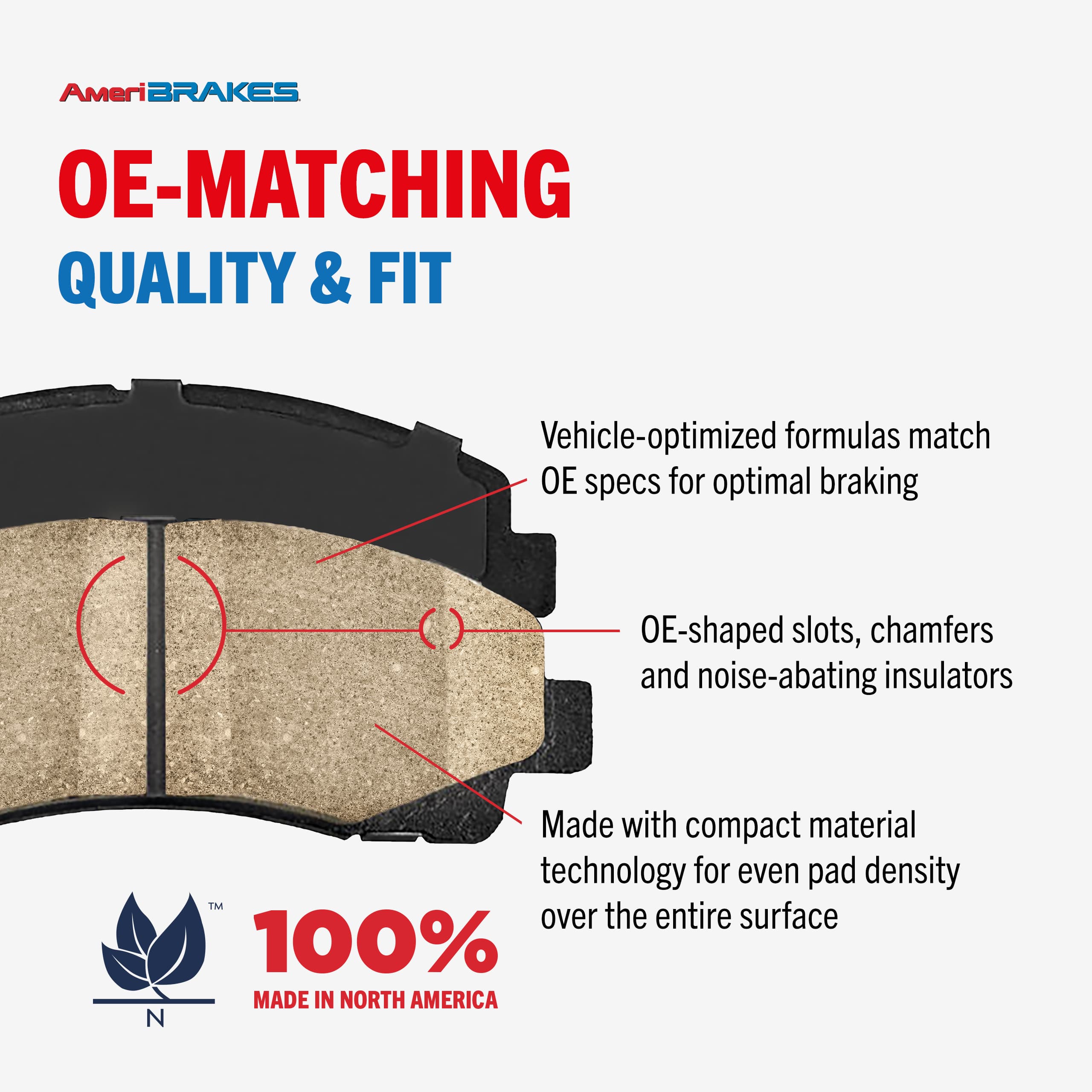 AmeriBRAKES - NWF-PRM412 - Front Disc Brake Pad image 6