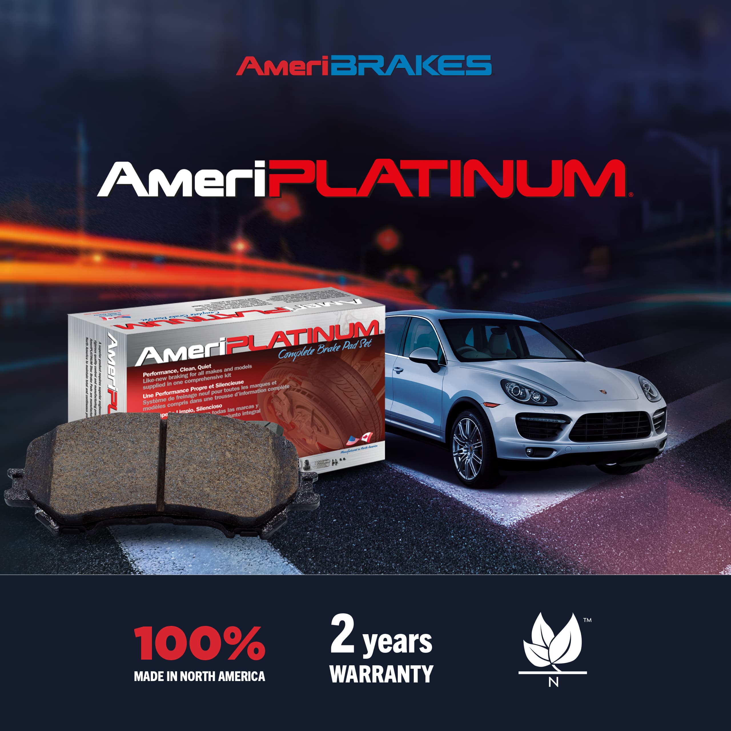 AmeriBRAKES - NWF-PTC929 - Front Disc Brake Pad image 2