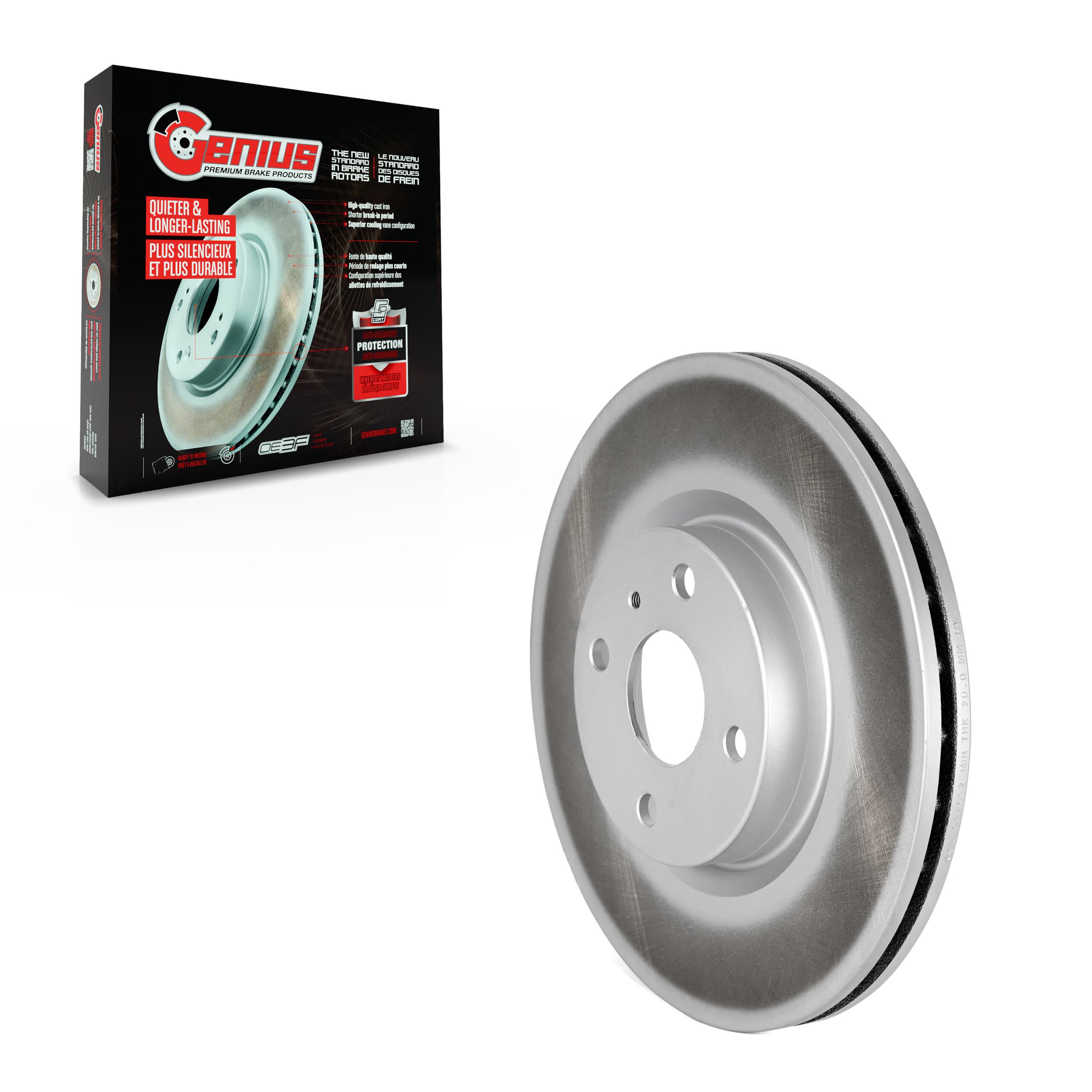 Genius - GCR-982092 - Front Disc Brake Rotor image 1
