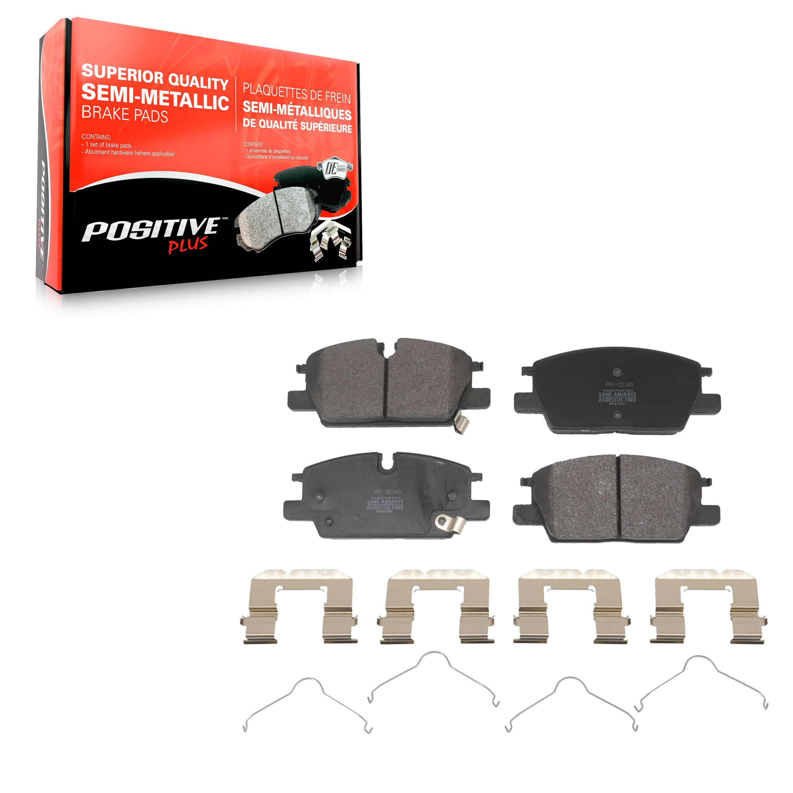 Positive Plus - PPF-D2345 - Front Disc Brake Pad image 1