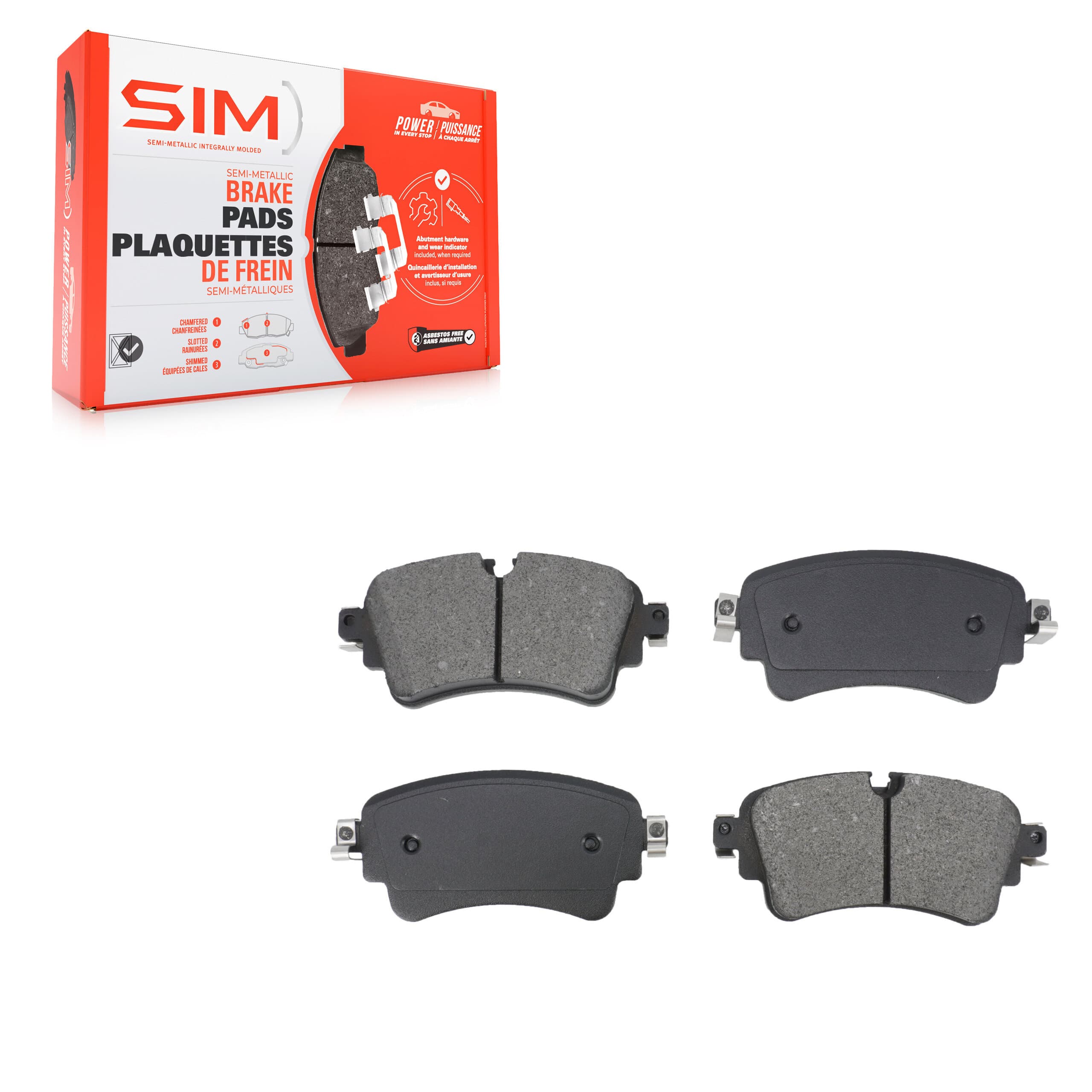 SIM - SIM-1898 - Rear Disc Brake Pad image 1